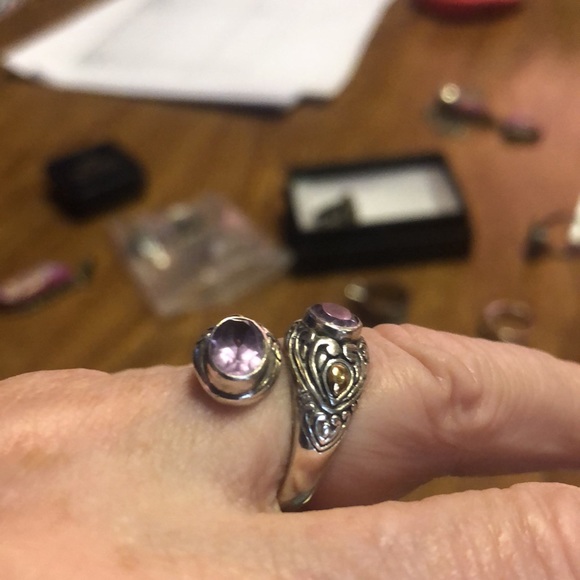 925 Sterling Silver Amethyst Ring Size 6 💍 - Picture 15 of 17